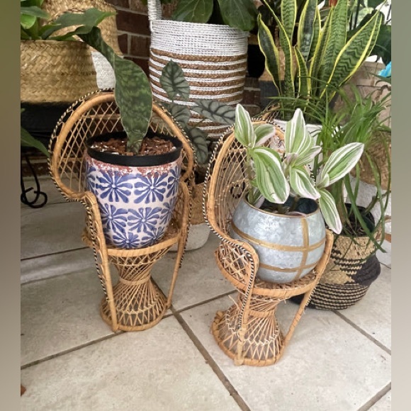 Other - Vintage mini wicker peacock chair
